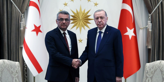 KKTC Cumhurbaşkanı Tufan Erhürman Ankara’da:Cumhurbaşkanı Erdoğan ile bir araya geldi.